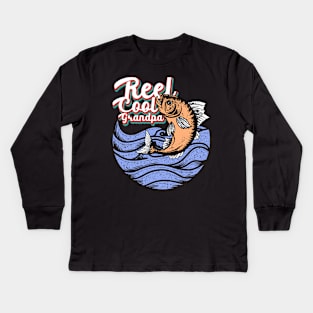 Reel Cool Grandpa - Fishing Kids Long Sleeve T-Shirt